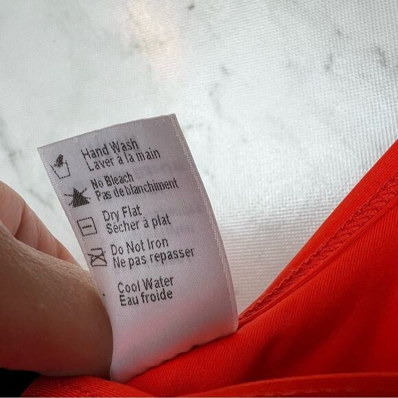 L Space Gemma Ribbed String Bikini Top Orange Medium - Picture 7 of 10